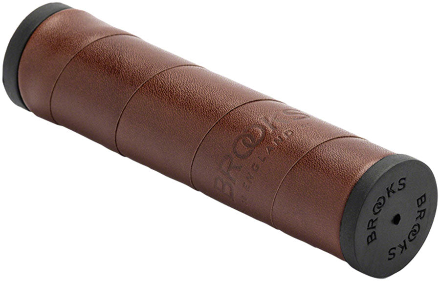 Brooks Willow Leather Grips - Antique Brown 130/130mm