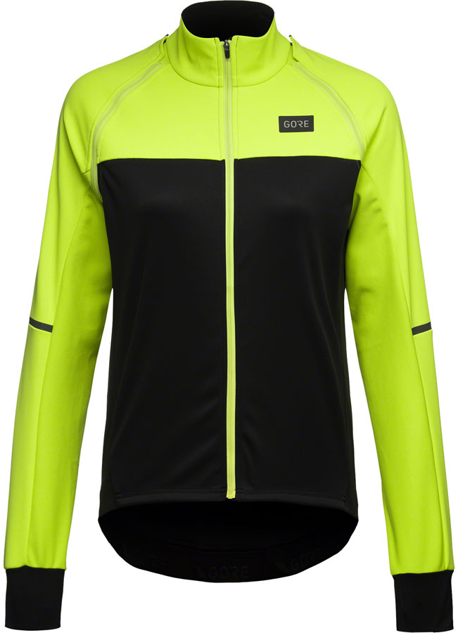 Gorewear Phantom Jacket - Black/Neon Yellow Womens Small