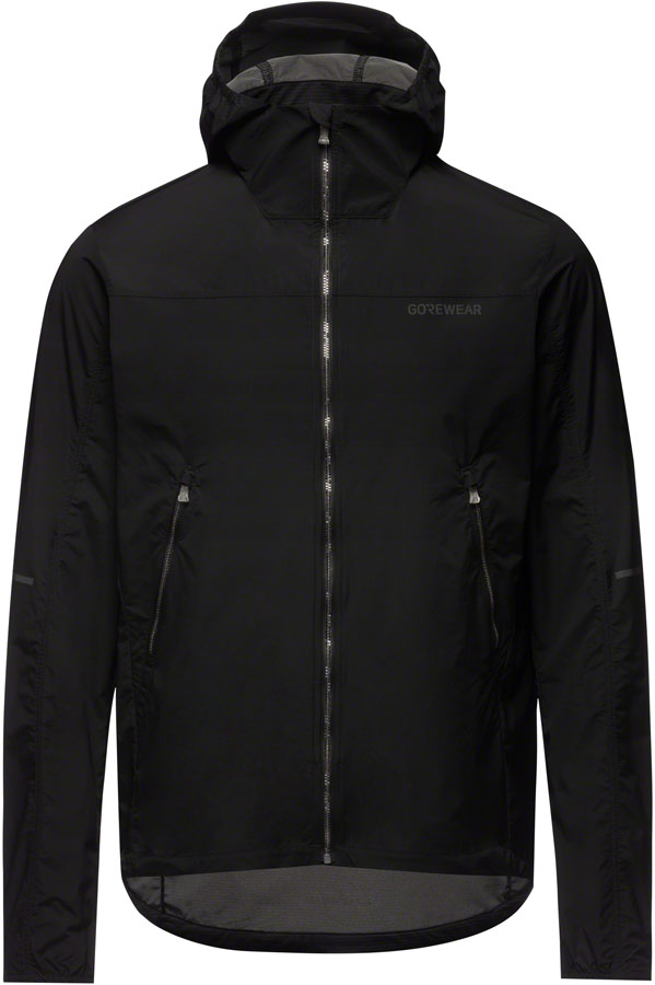 Gorewear Fernflow Hooded Windbreaker - Black Mens Small