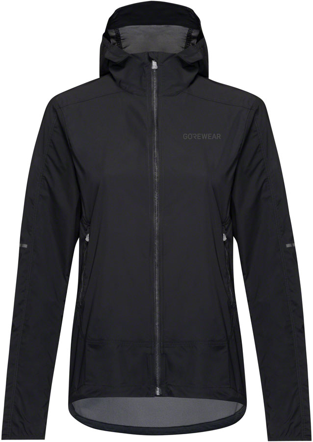 Gorewear Fernflow Hooded Windbreaker - Black Womens Small