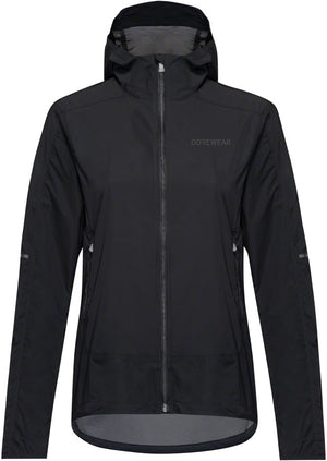 Gorewear Fernflow Hooded Windbreaker - Black Womens Small