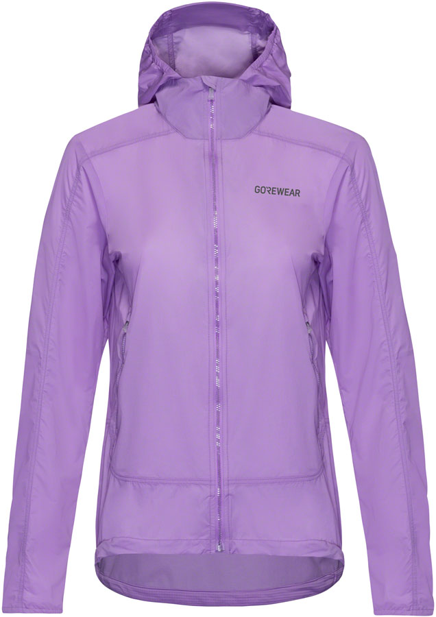 Gorewear Fernflow Hooded Windbreaker - Purple Womens X-Large