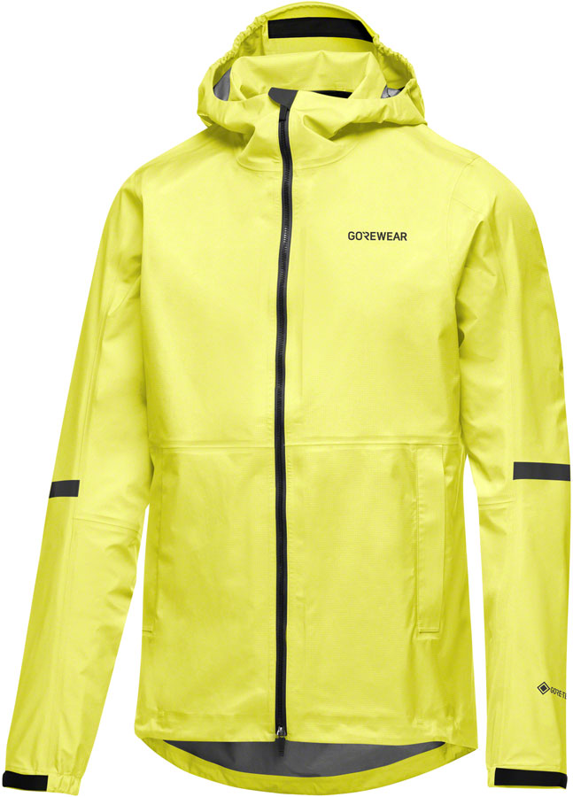 Gorewear Lupra Gore-Tex 2.0 Hooded Jacket - Black/Neon Yellow Mens Small