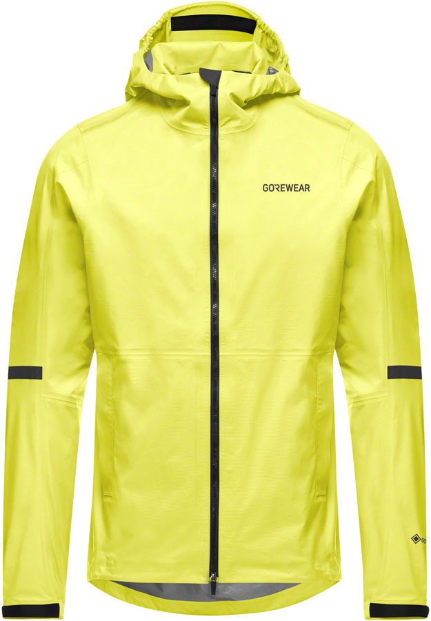 Gorewear Lupra Gore-Tex 2.0 Hooded Jacket - Black/Neon Yellow Mens Medium