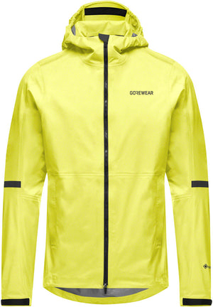 Gorewear Lupra Gore-Tex 2.0 Hooded Jacket - Black/Neon Yellow Mens Medium