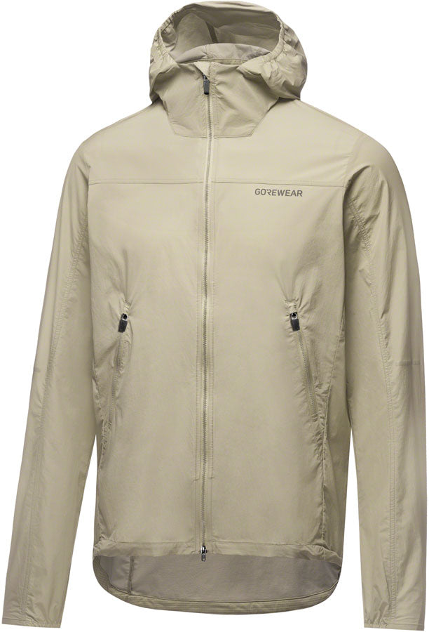 Gorewear Fernflow Hooded Windbreaker - Beige Mens Small