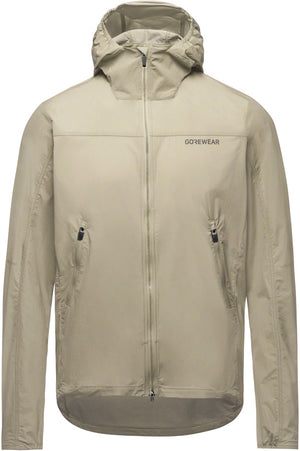 Gorewear Fernflow Hooded Windbreaker - Beige Mens Small