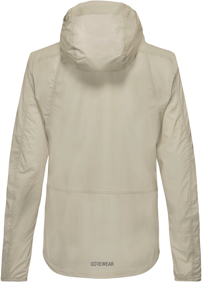 Gorewear Fernflow Hooded Windbreaker - Beige Womens Large