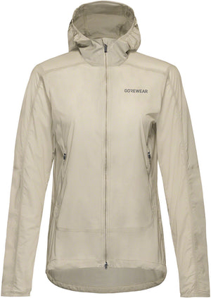 Gorewear Fernflow Hooded Windbreaker - Beige Womens Medium
