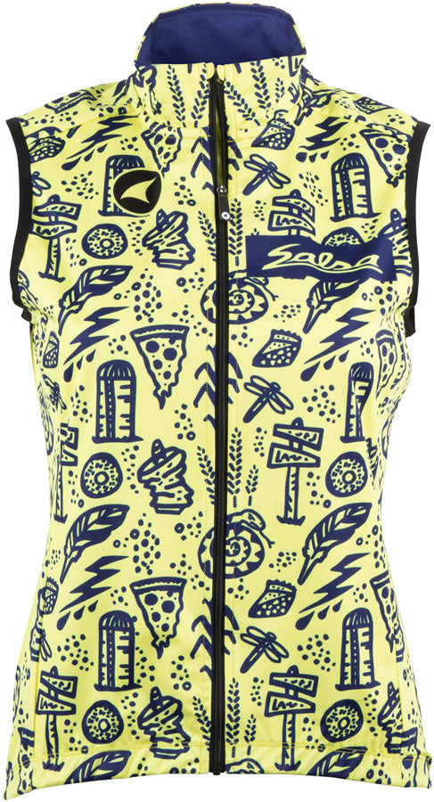 Salsa Womens Gravel Story Vest - Yellow Dark Blue Large