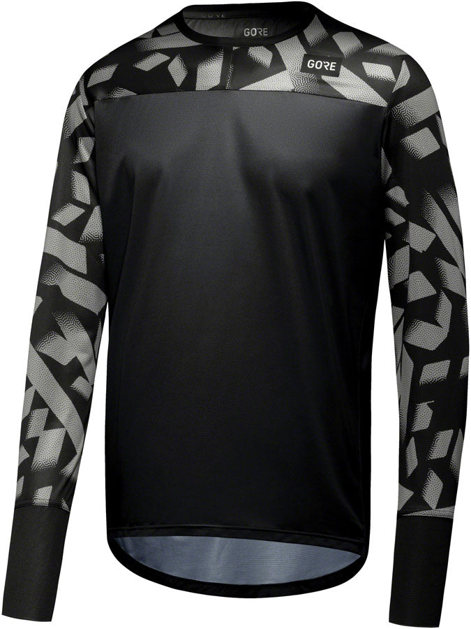 Gorewear Trail KPR Daily Long Sleeve Jersey - Black/Lab Gray Mens Small