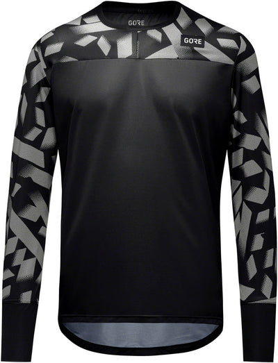 Gorewear Trail KPR Daily Long Sleeve Jersey - Black/Lab Gray Mens Small