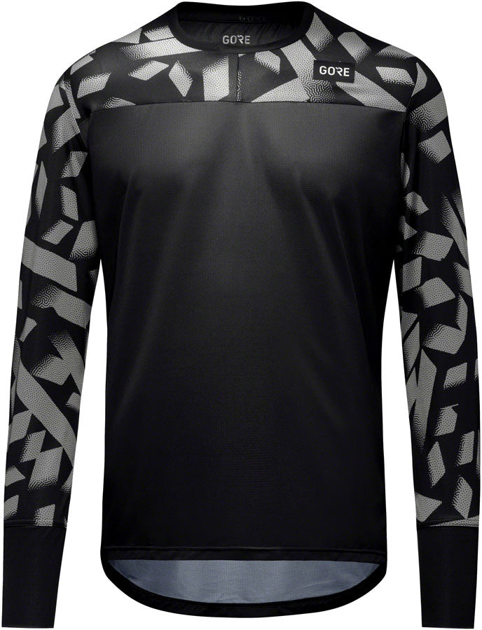 Gorewear Trail KPR Daily Long Sleeve Jersey - Black/Lab Gray Mens Small