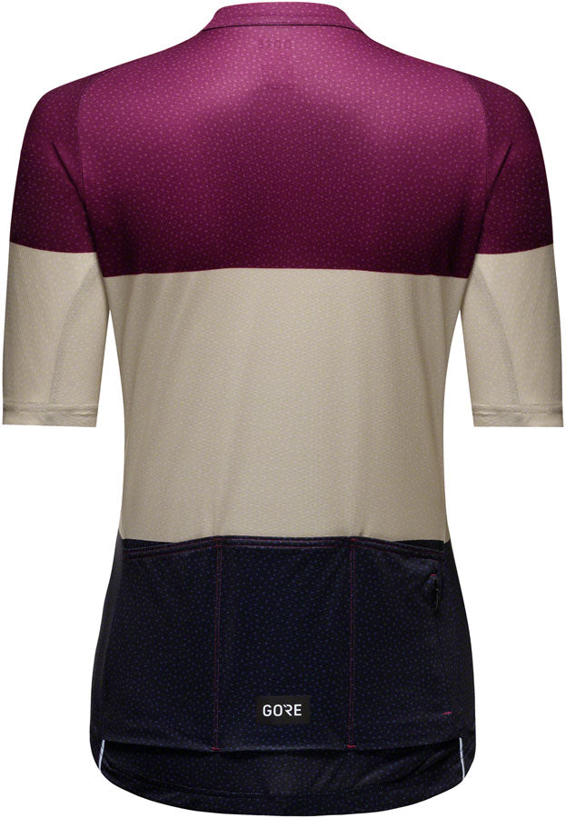 Gorewear Spirit Stripes Jersey - Purple/Beige Womens Small 4/6