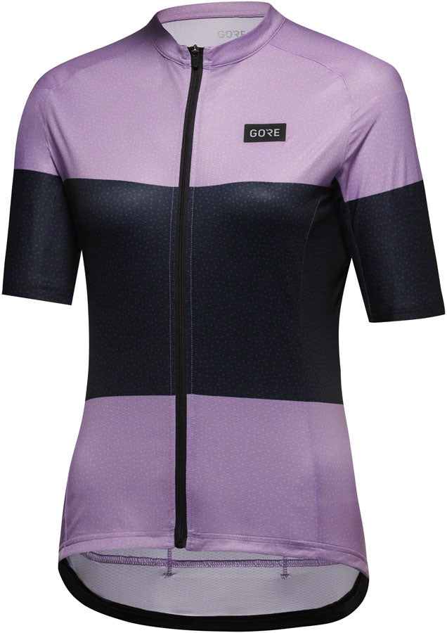 Gorewear Spirit Stripes Jersey - Purple/Orbit Blue Womens Large 12/14