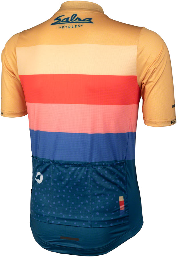 Salsa Team Polytone Mens Jersey - Goldenrod Dark Blue w/ Stripes X-Large