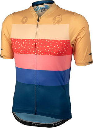 Salsa Team Polytone Mens Jersey - Goldenrod Dark Blue w/ Stripes Large
