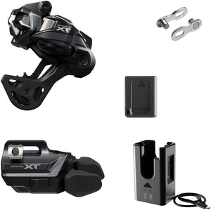 Shimano Deore XT M8250 Di2 Wireless Upgrade Kit - M8250-GS Rear Derailleur, M8250-IR I-SPEC EV Shifter, Battery, Charger, Quick Link