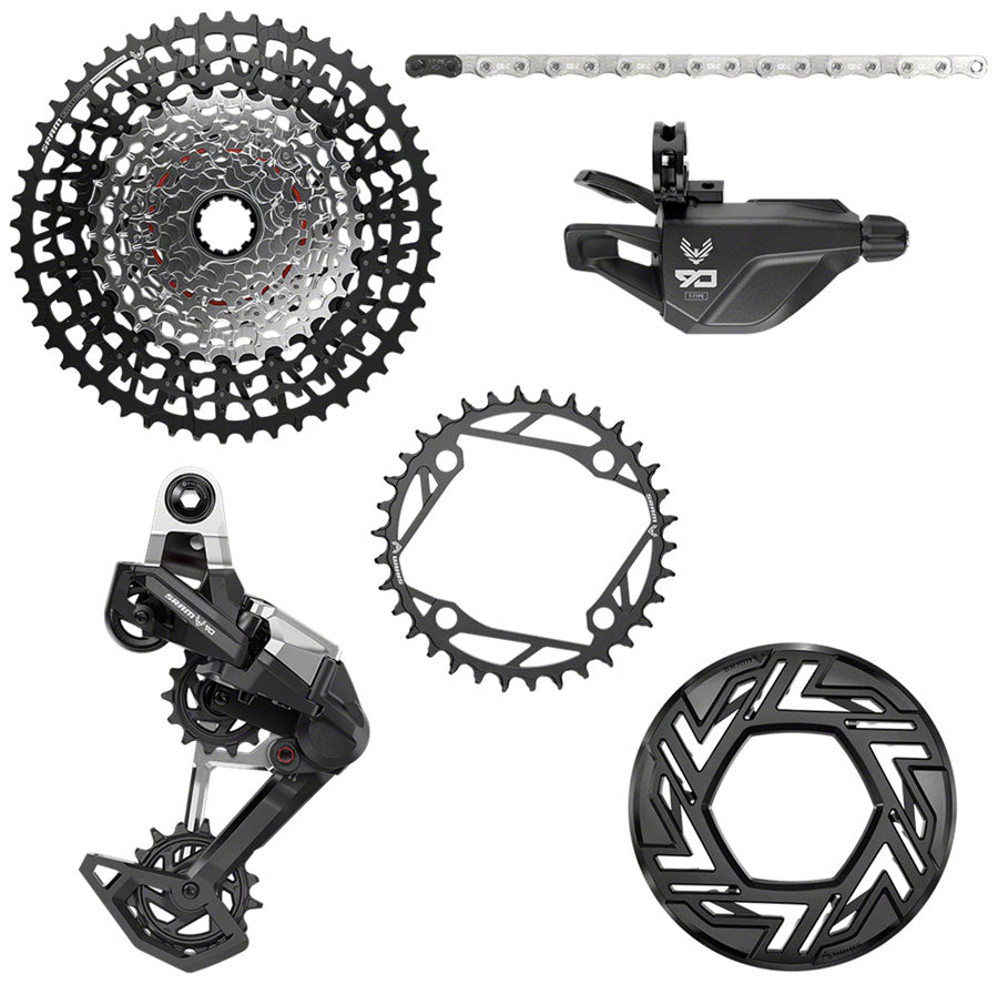 SRAM Eagle 90 Ebike Groupset -  No Crank 34T Clip-on Guard Chain XS-1275 10-52t Single Click Shifter Rear Derailleur