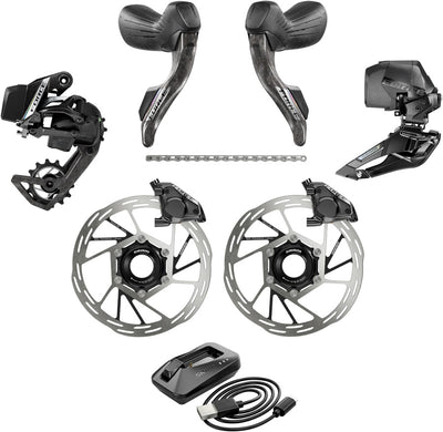 SRAM Force eTap AXS Road Groupset - 2x12-Speed HRD Shift/Brake Levers FM Calipers CL Rotors Chain F/R Derailleurs E1