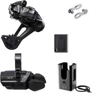 Shimano Deore XT M8250 Di2 Wireless Upgrade Kit - M8250-SGS Rear Derailleur, M8250-R Shifter, Battery, Charger, Quick Link