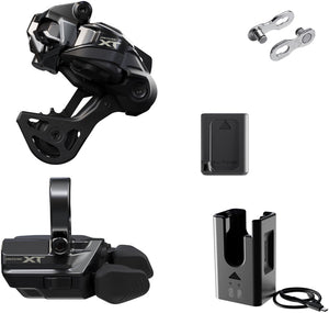 Shimano Deore XT M8250 Di2 Wireless Upgrade Kit - M8250-GS Rear Derailleur, M8250-R Shifter, Battery, Charger, Quick Link