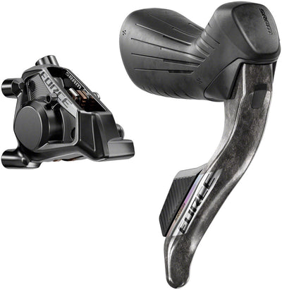 SRAM Force eTap AXS HRD Shift/Brake Lever Hydraulic Disc Caliper - Right/Rear Flat Mount 20mm Offset 1800mm Hose BLK E1