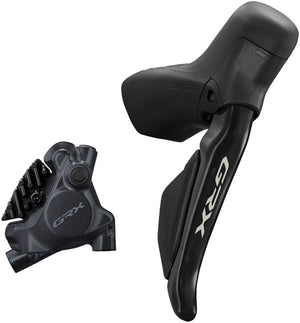 Shimano GRX ST-RX715 Di2 Shift/Brake Lever BR-RX410 Hyd Disc Brake Caliper - Right/Rear 12-Speed Flat Mount Caliper For 25mm Mount