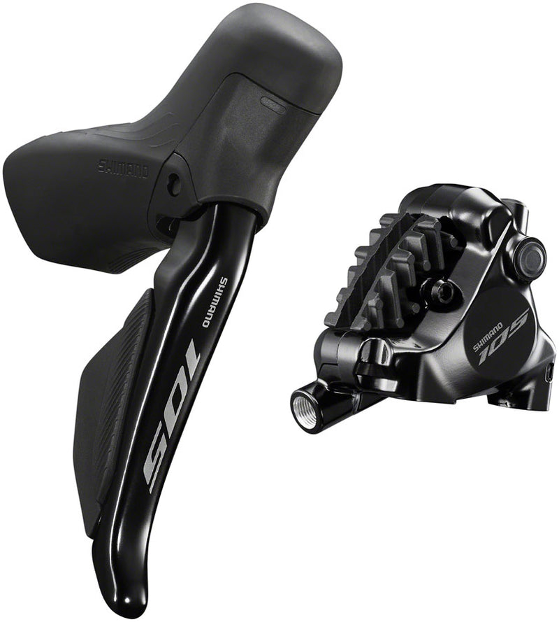 Shimano 105 ST-R7170-RE Di2 Shift/Brake Lever BR-R7170 Hydraulic Disc Brake Caliper - Rear 12-Speed Flat Mount BLK