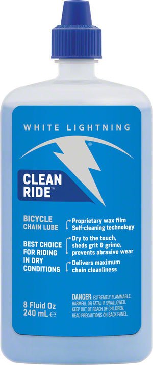 White Lightning Clean Ride Bike Chain Wax Lube - 8oz Drip
