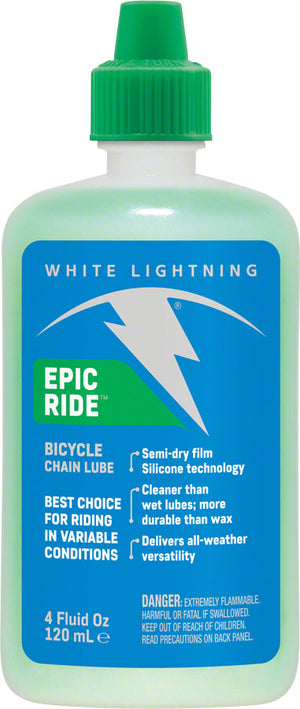 White Lightning Epic Ride Bike Chain Lube - 4 fl oz Drip