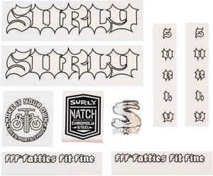 Surly Born to Lose Decal Set - White