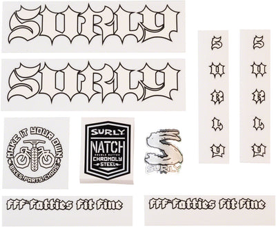 Surly Born to Lose Decal Set - White