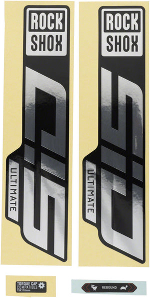 Rockshox Fork Decal Kit - SID Ultimate 27.5"/29" Gloss Rainbow Foil/High Gloss BLK
