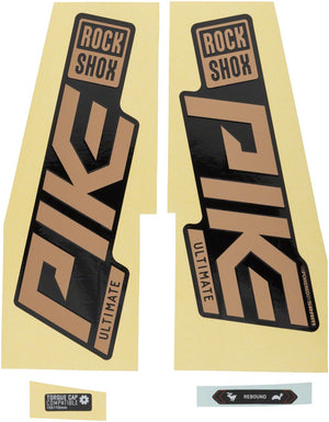 Rockshox Fork Decal Kit - Pike Ultimate 27.5"/29" Matte Copper Foil/High Gloss BLK