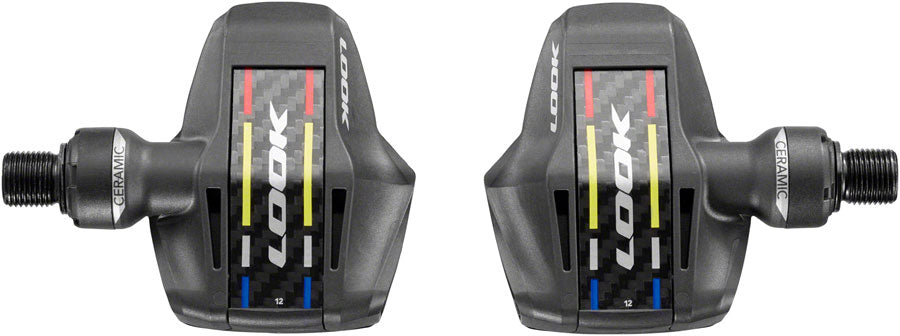 LOOK KEO Blade Carbon Ceramic Pedals - Single Sided Clipless Chromoly 9/16" BLK 56mm QF 12Nm