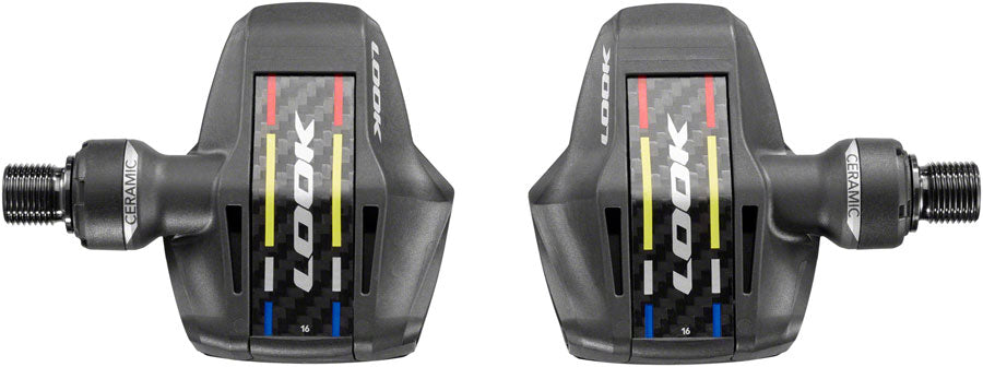 LOOK KEO Blade Carbon Ceramic Ti Pedals - Single Sided Clipless Titanium 9/16" BLK. 56mm QF 12Nm