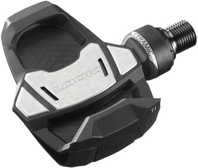 LOOK KEO Blade Carbon Ceramic Ti Pedals - Single Sided Clipless Titanium 9/16" BLK. 56mm QF 12Nm