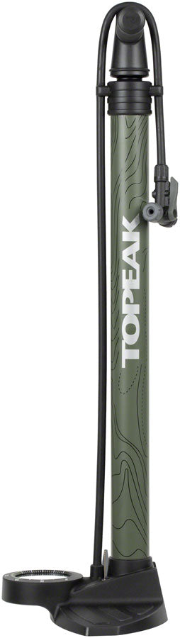 Topeak Joeblow Mountain II Floor Pump - Steel Barrel / Plastic Base 3.5" Gauge 60 Psi /4 Bar Twinhead