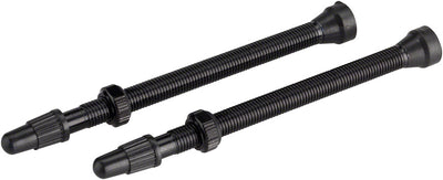 WHISKY No.9 Alloy Tubeless Valves - Pair 80mm Black