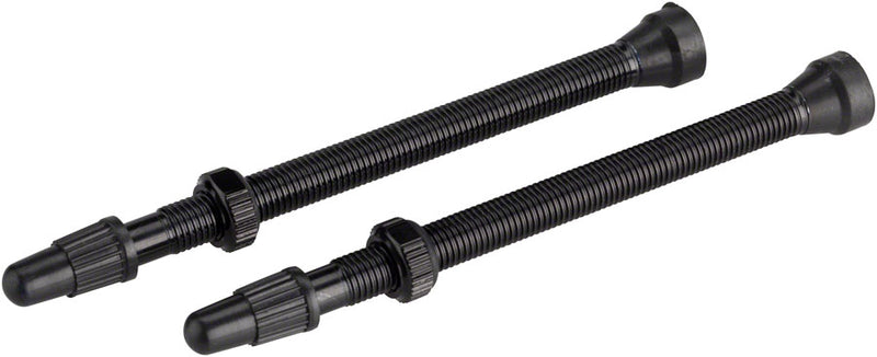 WHISKY No.9 Alloy Tubeless Valves - Pair 80mm Black