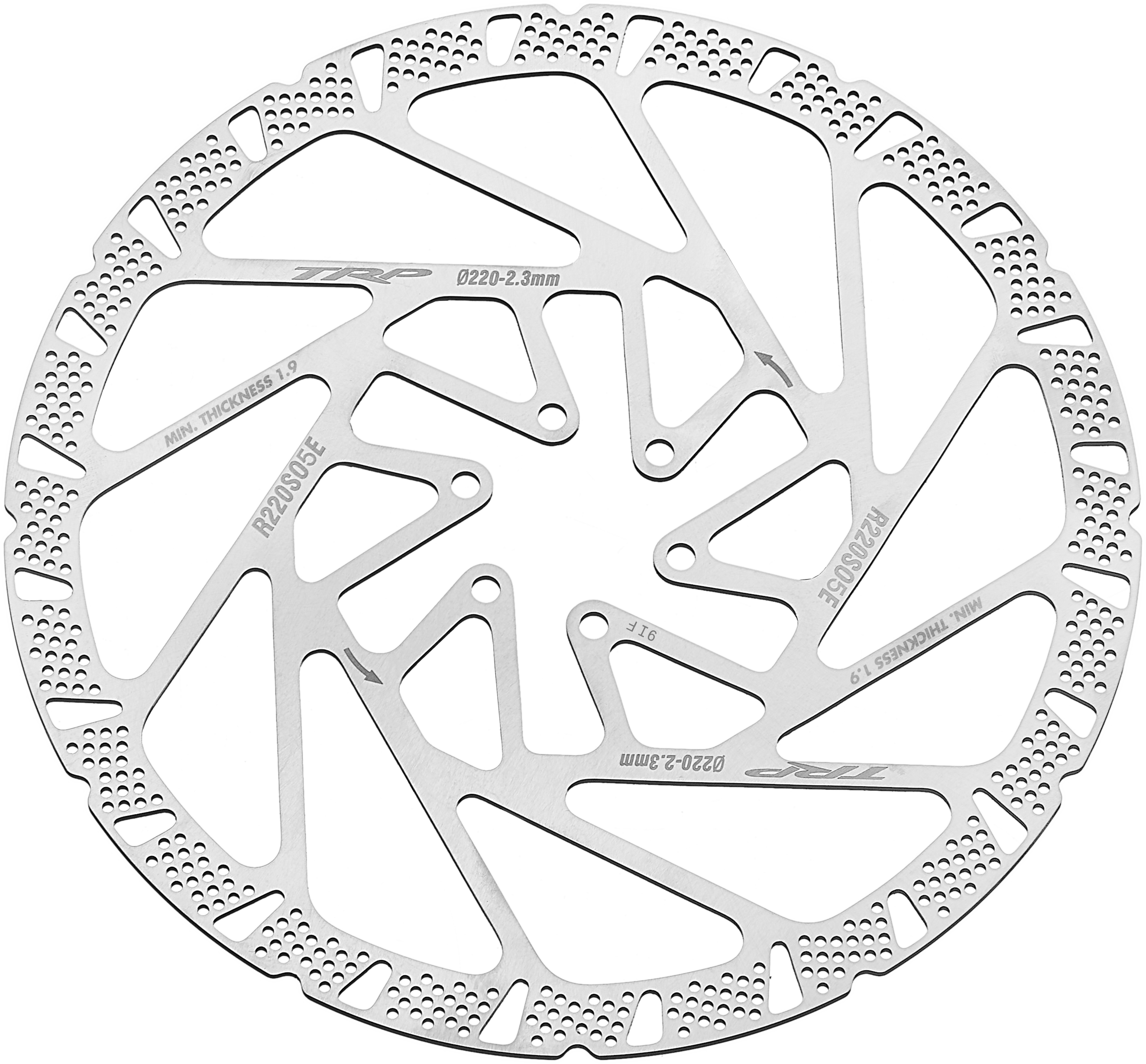 TRP S05E Race Disc Brake Rotor - 203mm 6-Bolt 2.3mm Rust Blocker Treatment