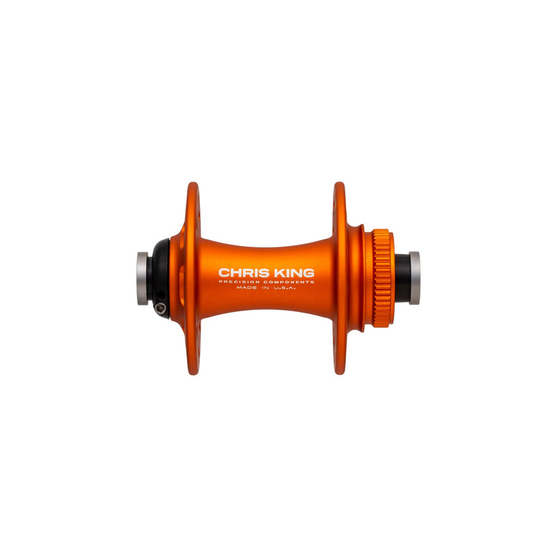 Chris King R45D Centerlock Front Hub - Matte Mango, 28h, 12 x 100mm, Ceramic