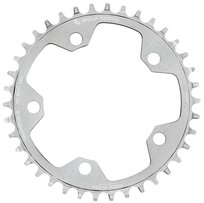 Wolf Tooth Components 5x110BCD CX/Road (Flat Top) Chainring, 38T, Silver