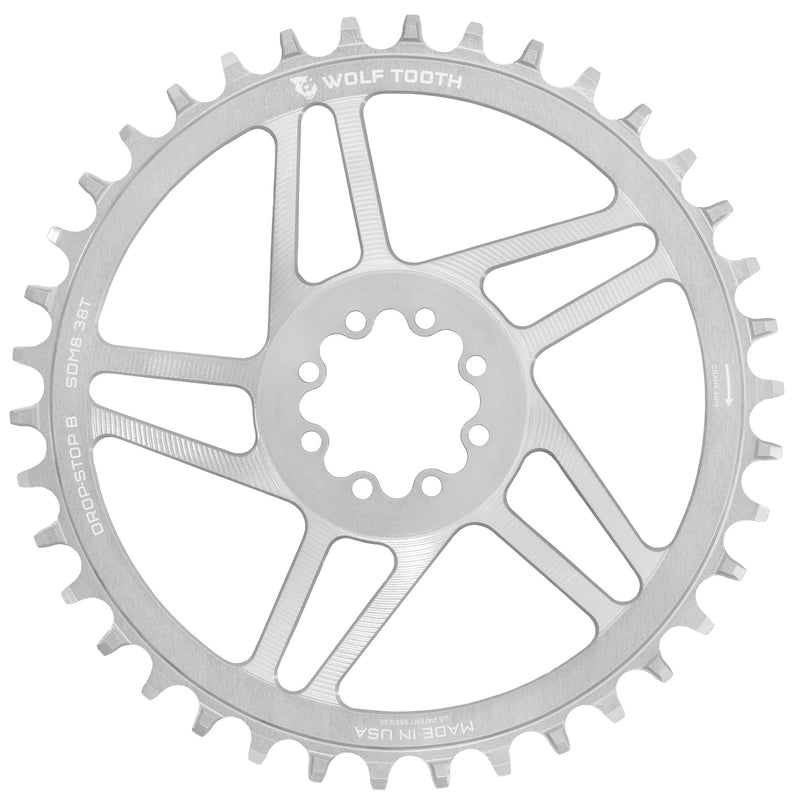 Wolf Tooth Components 8-Bolt Road/Gravel Chainring (Flat Top), 42T, Silver
