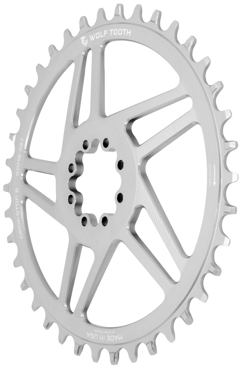Wolf Tooth Components 8-Bolt Road/Gravel Chainring (Flat Top), 42T, Silver