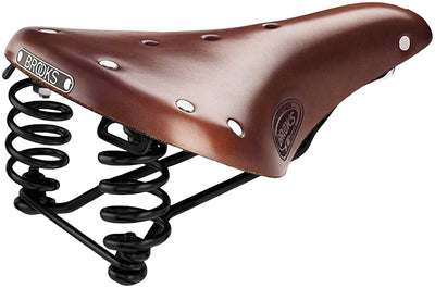 Brooks Flyer Saddle - Steel Antique Brown Short