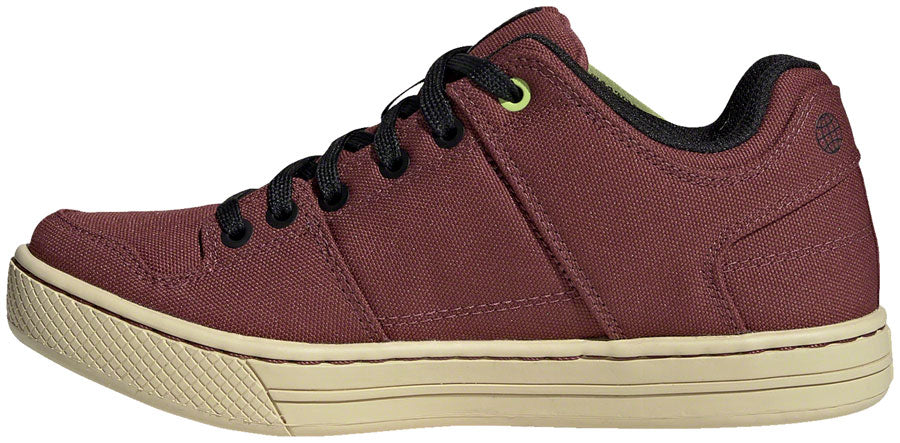 Five Ten Freerider Canvas Flat Shoes - Womens Quiet Crimson/Core BLK/Pulse Lime 9.5