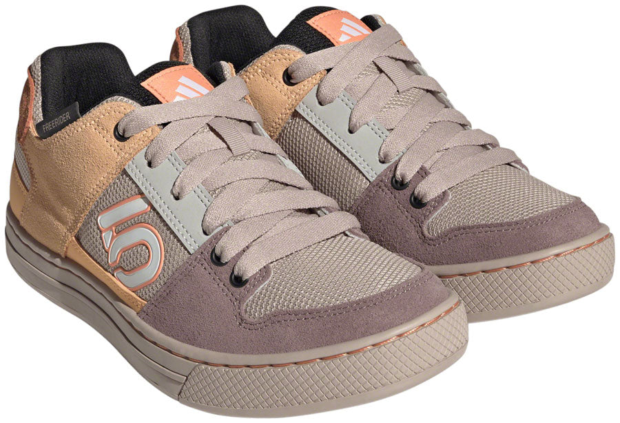 Five Ten Freerider Flat Shoes - Womens Wonder Taupe/Ftwr White/Acid Orange 8.5