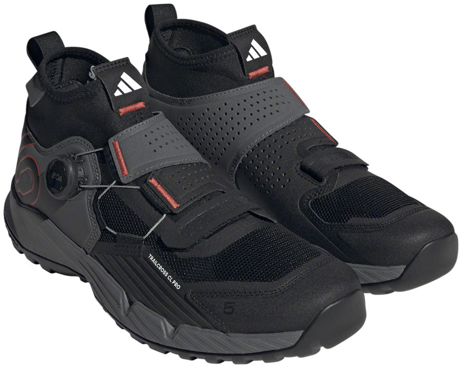 Five Ten Trailcross Pro Mountain Clipless Shoes - Mens Gray Five/Core BLK/Red 7.5